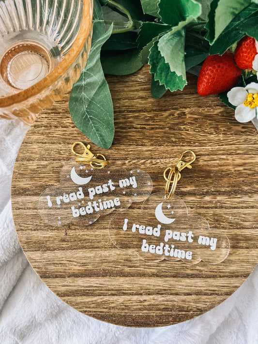 I Read Past My Bedtime Keychain